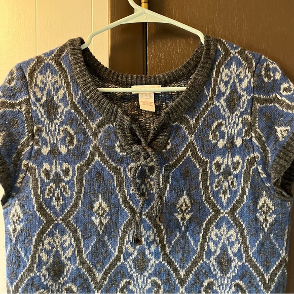 Sundance Lapland Jacquard Sweater Dress Lambswool Blend Fair Isle Cap Sleeves S - Picture 5 of 10